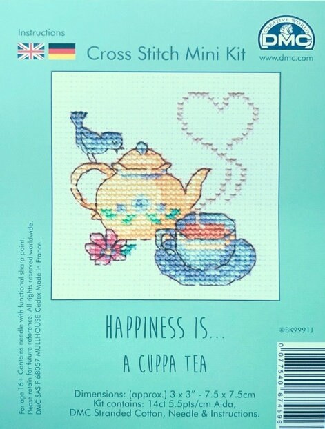 DMC // Mini Cross Stitch // Happiness is . Cross Stitch // Home Sweet  Home // Yummy // Rain or Shine // Small Beginners Cross Stitch Kits 