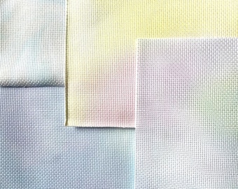 4 Piece Aida Summer Vibes Bundle // Fabric Flair 14 Count  // Aida x 4 Shades // Cross Stitch Aida // 14 Count 22.5 x 26 cm // Dyed Aida