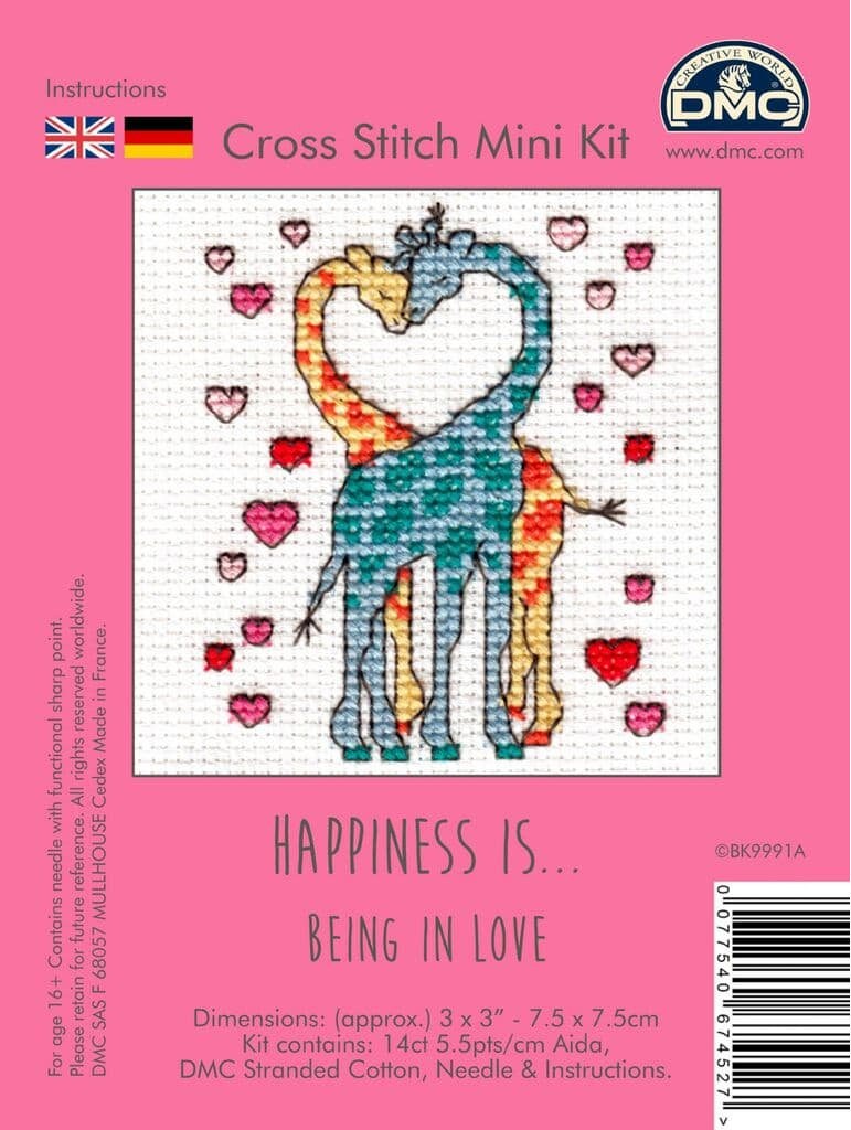 DMC // Mini Cross Stitch // Happiness is . Cross Stitch // Home Sweet  Home // Yummy // Rain or Shine // Small Beginners Cross Stitch Kits 