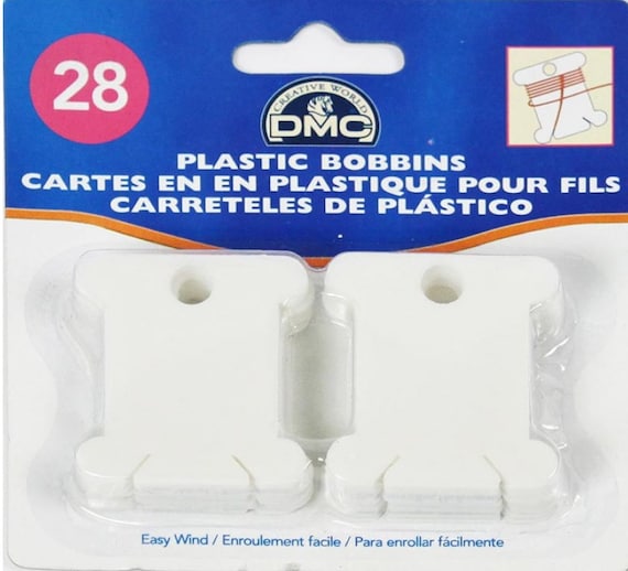 DMC Thread Bobbins Plastic Floss Bobbins // Thread Storage // Floss Bobbins // Plastic Bobbins // Thread Bobbins // Cross stitch Storage