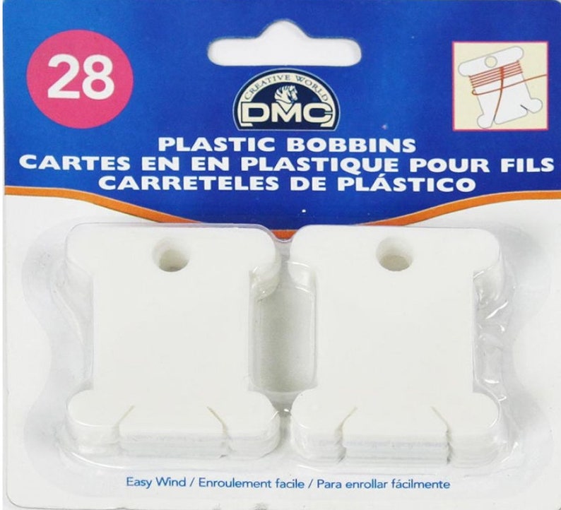 DMC-trådspolar Plasttrådspolar // Trådförvaring // Trådspolar // Plastspolar // Trådspolar // Förvaring av korsstygn bild 1