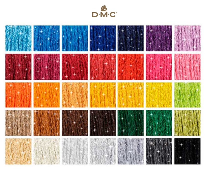 DMC Etoile Threads // PYO 1 // 8Mtr Skein // Cross Stitch Skein // Sparkle Cross Stitch Floss // Sparkle Embroidery Threads image 1