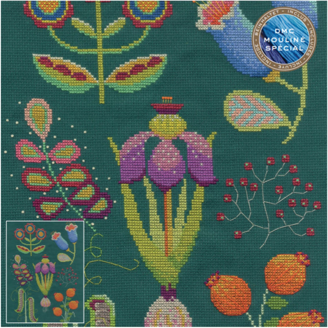 DMC Emily Peacock Cross Stitch Kit / Garden Botanicals // Etsy Singapore