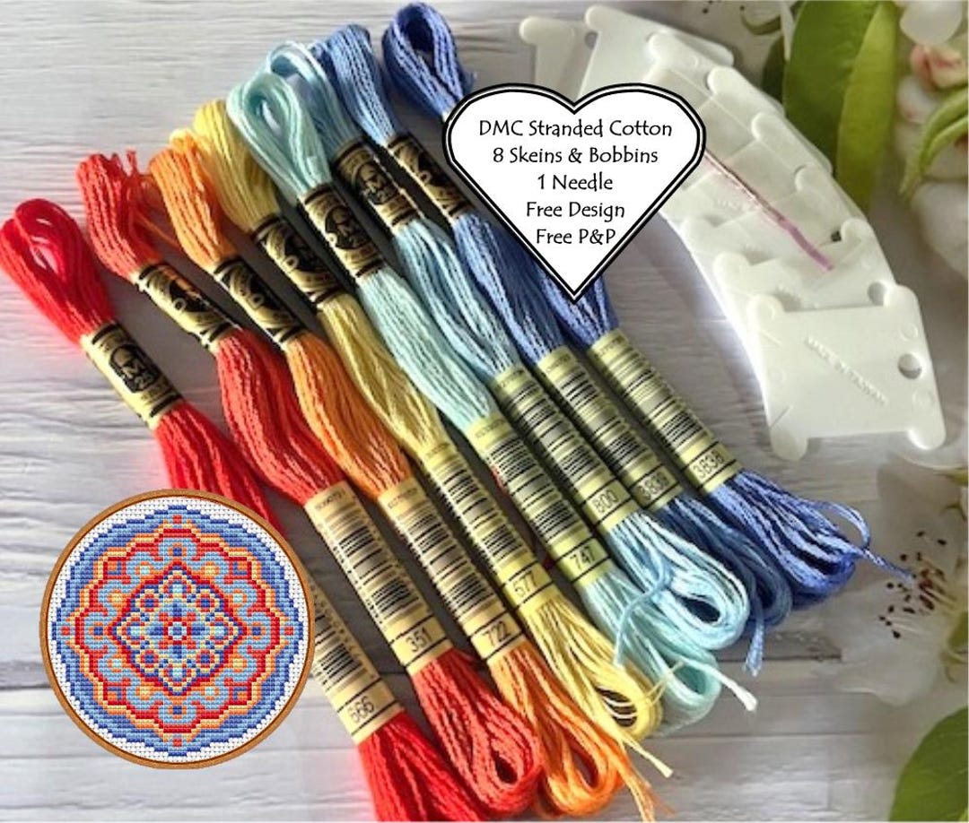 DMC Stranded Cotton / 8 Skeins Hot and Cold /DMC Threads // Cross ...