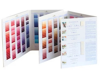 DMC Thread Shade Card // DMC Thread with chart samples // Shade Card // DMC Floss Colour Chart // Complete Thread Card // Colour Chart