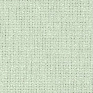 Könnte beinhalten: Ein hell mintgrüner Stoff mit einem ausgeprägten Gittermuster, das durch gleichmäßig verteilte vertikale und horizontale Fäden entsteht. Das Textil weist eine sichtbare Webstruktur mit kleinen, gleichmäßigen quadratischen Öffnungen auf.