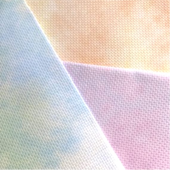 DMC 14 Count Printed Aida Bundle // Cross Stitch Aida X 3 Shades // Cross  Stitch Fabric // 14 Count 25 X 25 Cm // Dyed Sewing Aida 