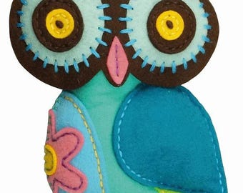 Cute Owl Kit // Make Your Own Owl Kit // Owl Felt Craft Kit // Applique Owl / Childrens Felt Kit // Kids Make Your Own // DIY Owl Sewing Kit