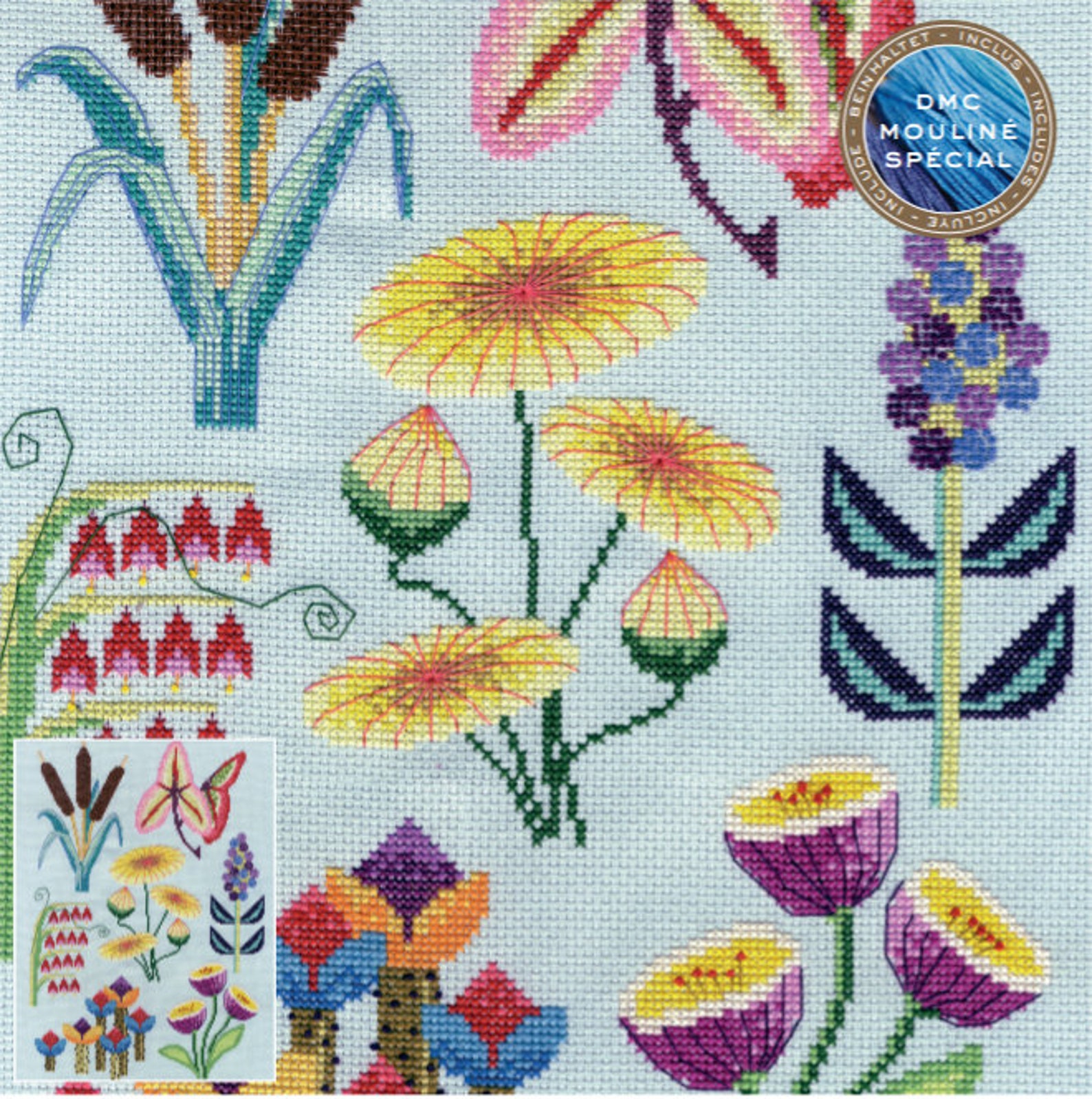 DMC Emily Peacock Cross Stitch Kit / Waterside Botanicals / Etsy