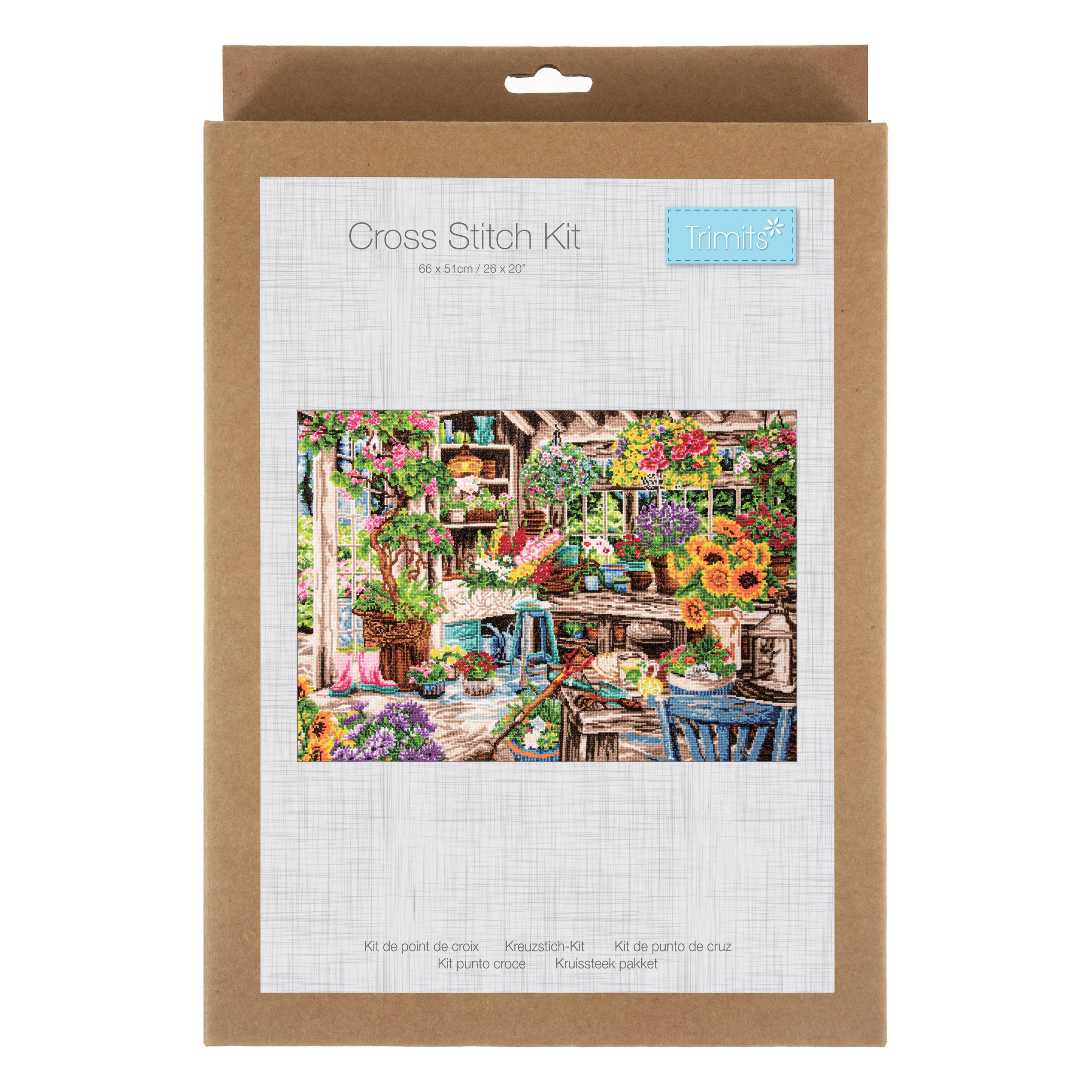 Gardners Paradise Cross Stitch Kit / Floral Garden Kit / Summer