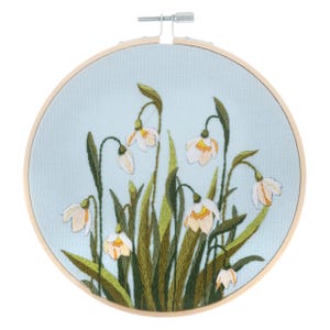 Trimits Embroidery Kit with Hoop: Snowdrops Trimits Embroidery Kit with Hoop: Snowdrops