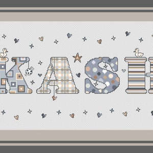 Complete Kit // Name Sampler // Boy //child// Kid // Baby Sampler ...