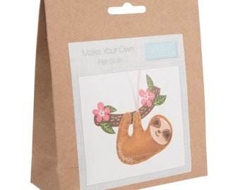 Cute Sloth Kit // Make Your Own Kit // Sloth Craft Kit // Felt Kit // Childrens Felt Kit // Kids Make Your Own // DIY Sloth Kit