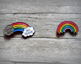 Rainbow Needle Minder // Enamel Rainbow // Magnetic Needle Minder // Quote Needle Minder // Rainbow Needle Keeper // Sewing Accessories