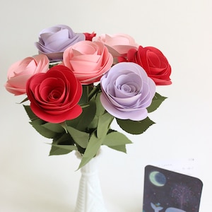 Deluxe Rose Bouquet - Anniversary Gift, Mother's Day Gift, Birthday Gift, Paper Flowers, Paper Roses,