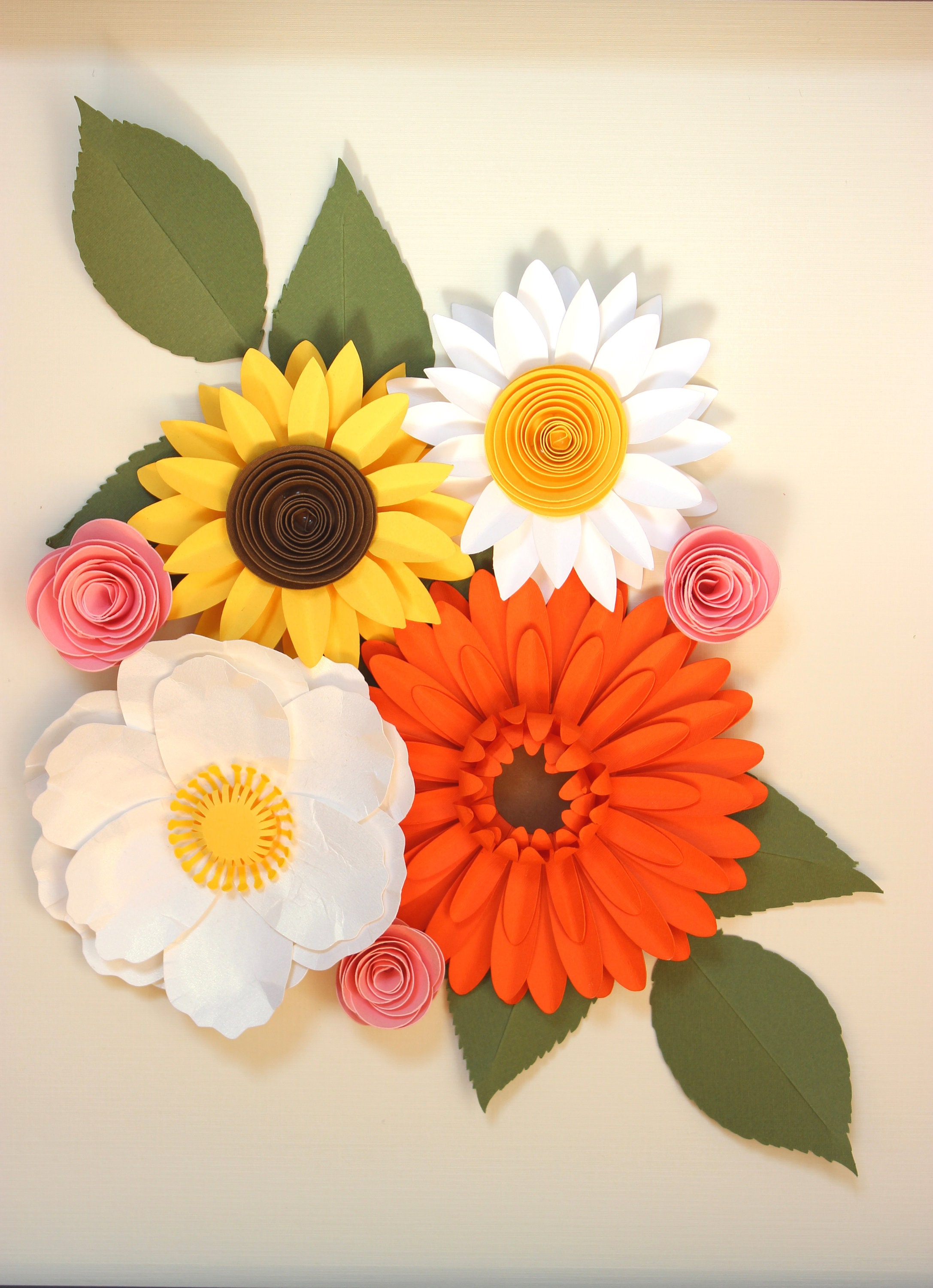 Fall Floral Garden Shadow Box Wall Decor Nursery Decor | Etsy