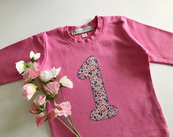 long sleeve 1st birthday onesie