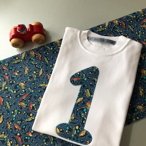Liberty of London children's birthday T-shirt long sleeve white