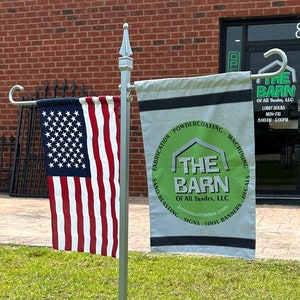 Very Sturdy 18&quot;W Double Garden Flag Holder- Holds Larger Size Garden Flags up to 18&quot;W Garden Flag-Your color choice. Choose Base and topper