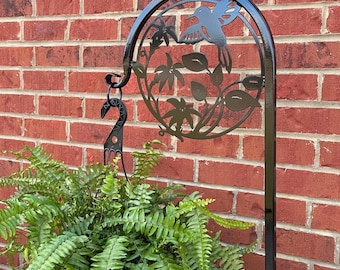 Hummingbird Shepherd Hook - 60" Tall- Metal-powder Coated Your Color  Choice-attract Hummingbirds by Hanging Feeders/plants-choose Your Color -  Etsy Singapore