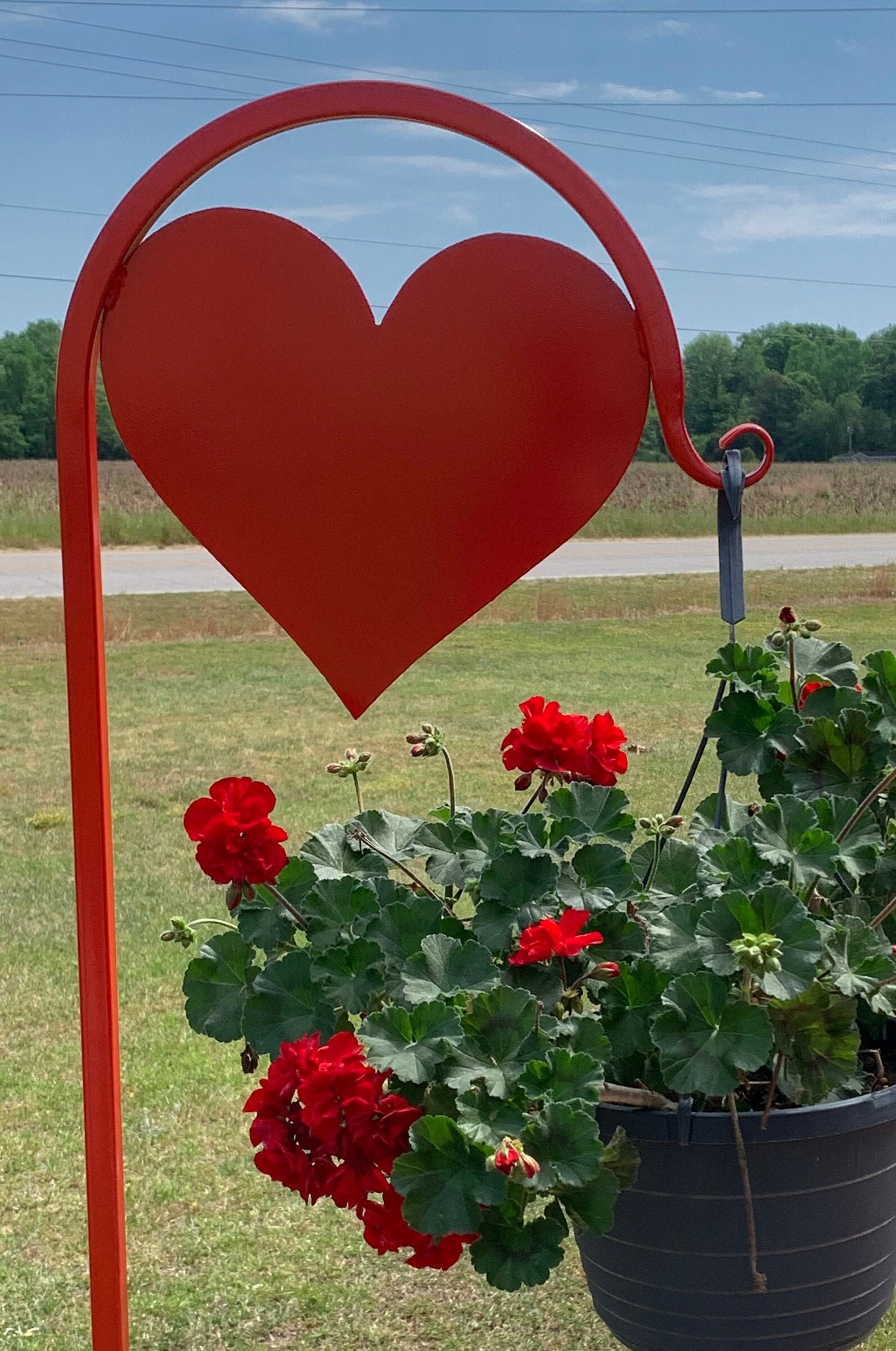 Heart Shepherd Hook with or without Customizable Message Etsy