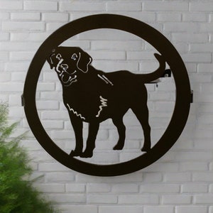 Water/Garden Hose Holder/Hanger with Lab- Your color choice -Two mounting options