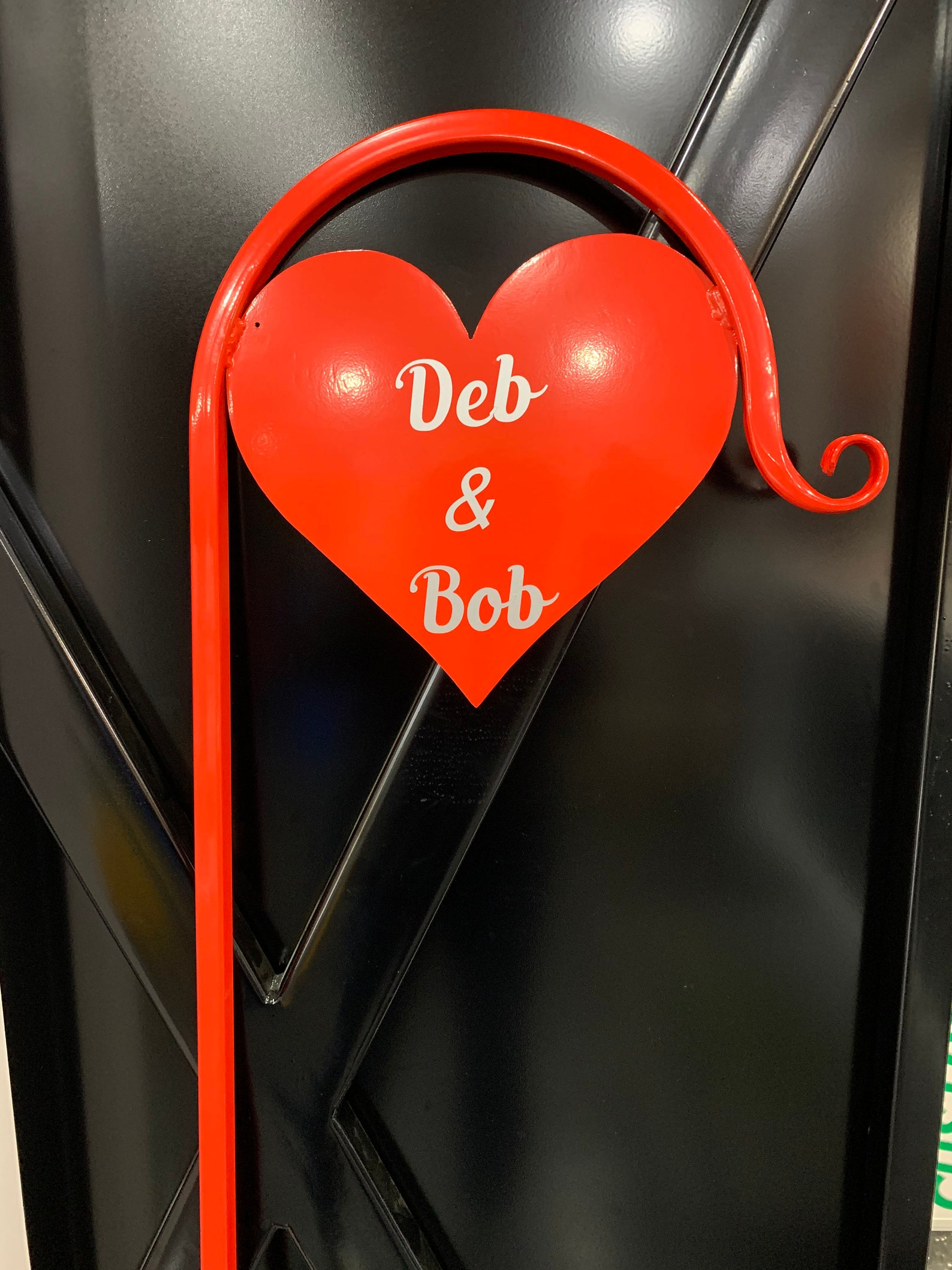 Heart Shepherd Hook with or without Customizable Message Etsy