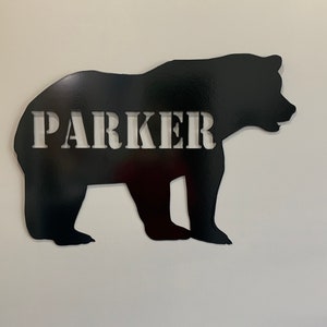 Bear Personalized metal sign-30 inch powder coated