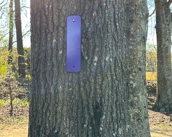 NO Trespassing! Purple State Laws - Three pack of Property Markers- Metal- Powder Coated
