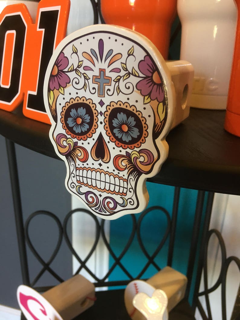 Sugar Skull Receiver Hitch Cover Etsy
