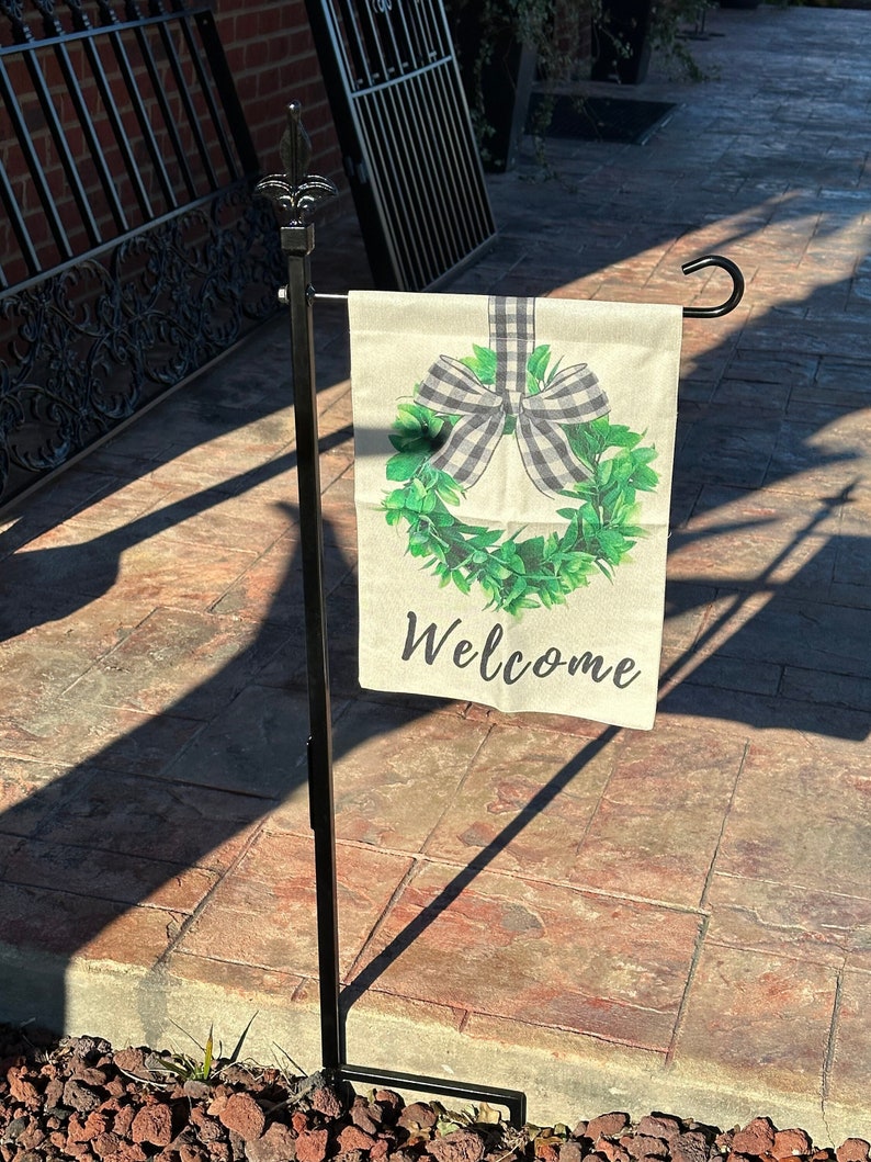 Very Sturdy Garden Flag Holderyour Color Choicebolt on Base Etsy