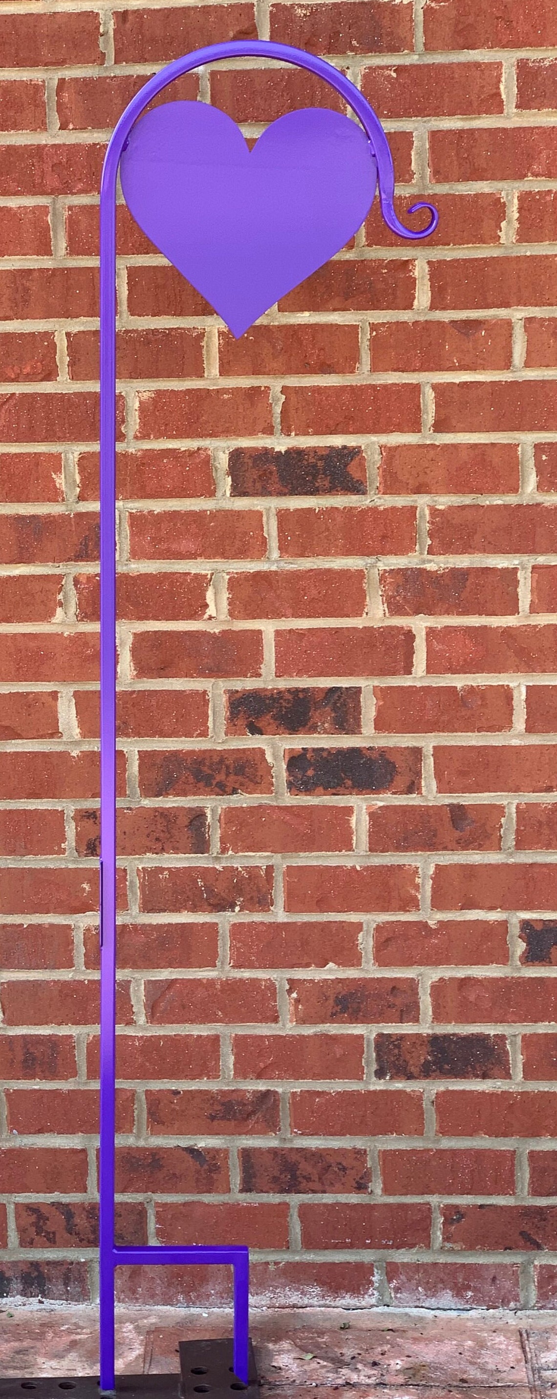 Heart Shepherd Hook With or Without Customizable Message Plant Etsy