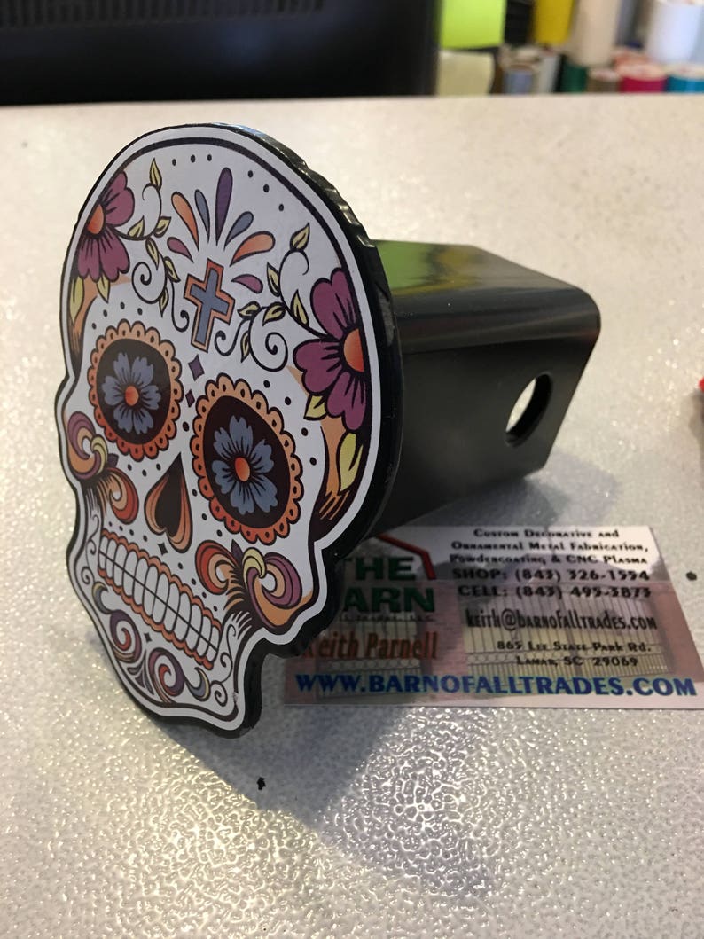 Sugar Skull Receiver Hitch Cover Etsy