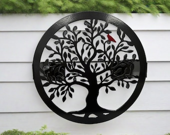 Custom Water Hose Hanger, Custom Garden Hose Holder, Tree of life Design, Your Color Choice, Post Mount or Wall Mount, Your Choice
