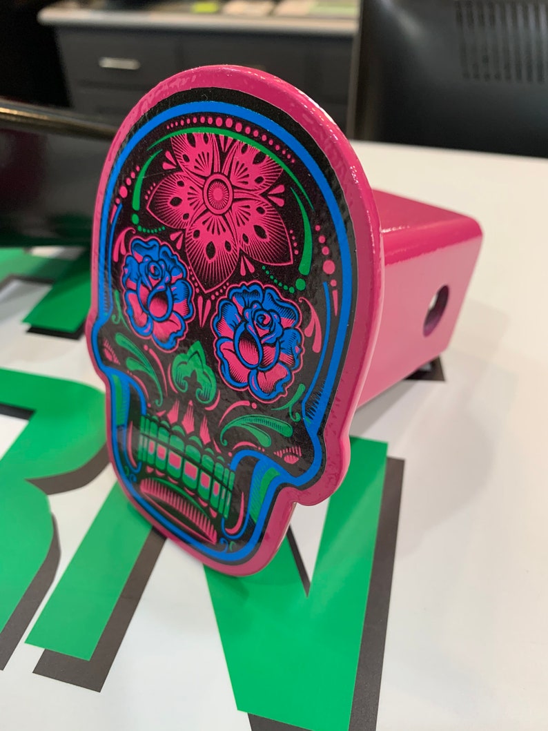 Sugar Skull Receiver Hitch Cover Etsy