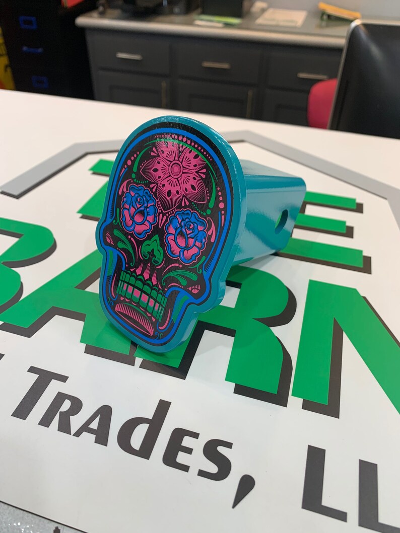 Sugar Skull Receiver Hitch Cover Etsy