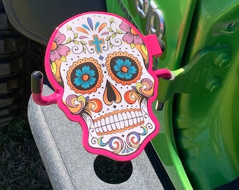 Foot Pegs Pair of Sugar Skull, Your Color Choice