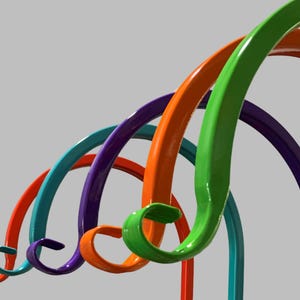 72&quot; Shepherd Hook two piece for hanging large wind chimes-Metal Very Sturdy - Powder coated Your Color Choice