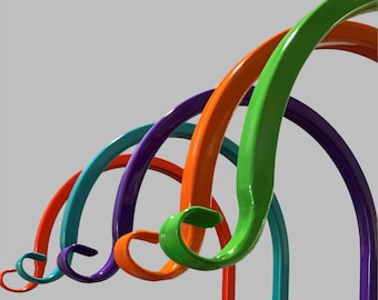 72" Shepherd Hook two piece for hanging large wind chimes-Metal Very Sturdy - Powder coated Your Color Choice