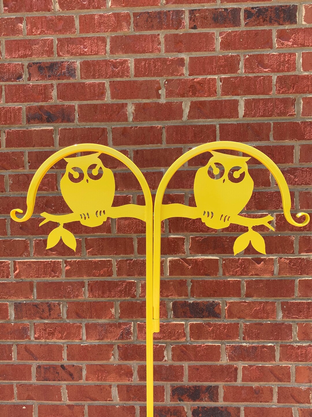 Double Shepherd Hook Owlshootersplant Bird Feeder Wind Chime Hanger 60 Inch Tall Powder Coated