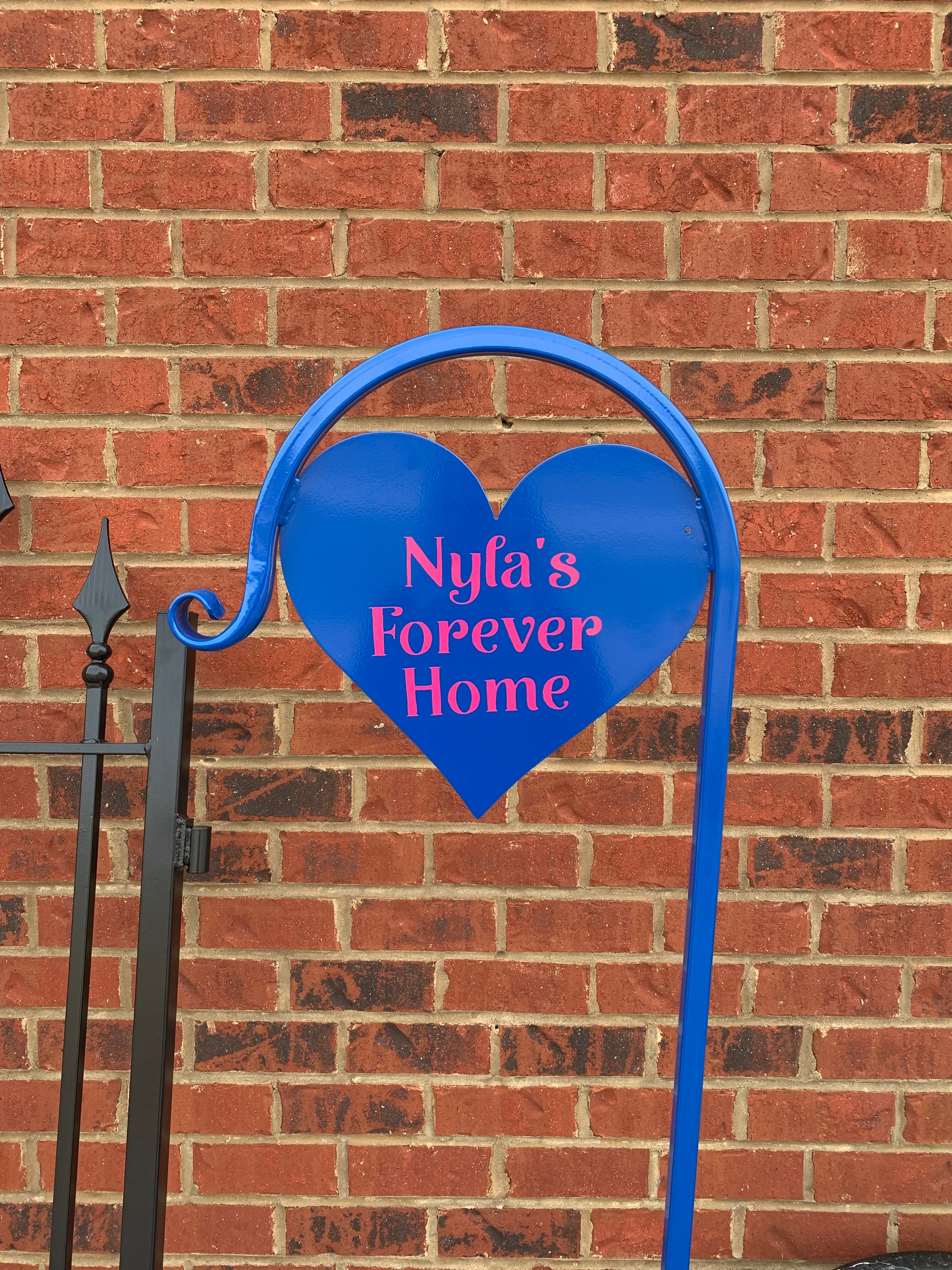 Heart Shepherd Hook with or without Customizable Message Etsy