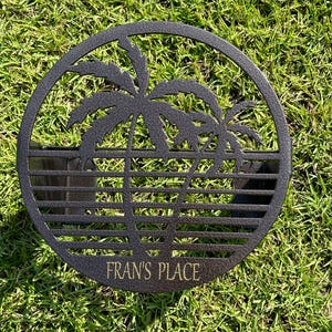 Palm Trees Water/Garden Hose Holder/Hanger Your Color Choice-Two Mounting Options