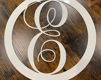 MONOGRAM- Initial- Door/Wall Hang Powder coated your color choice - Indoor or Outdoor