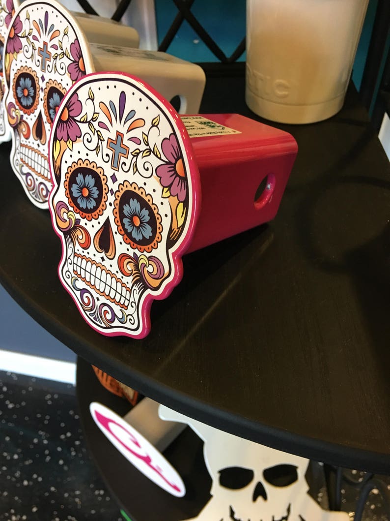 Sugar Skull Receiver Hitch Cover Etsy