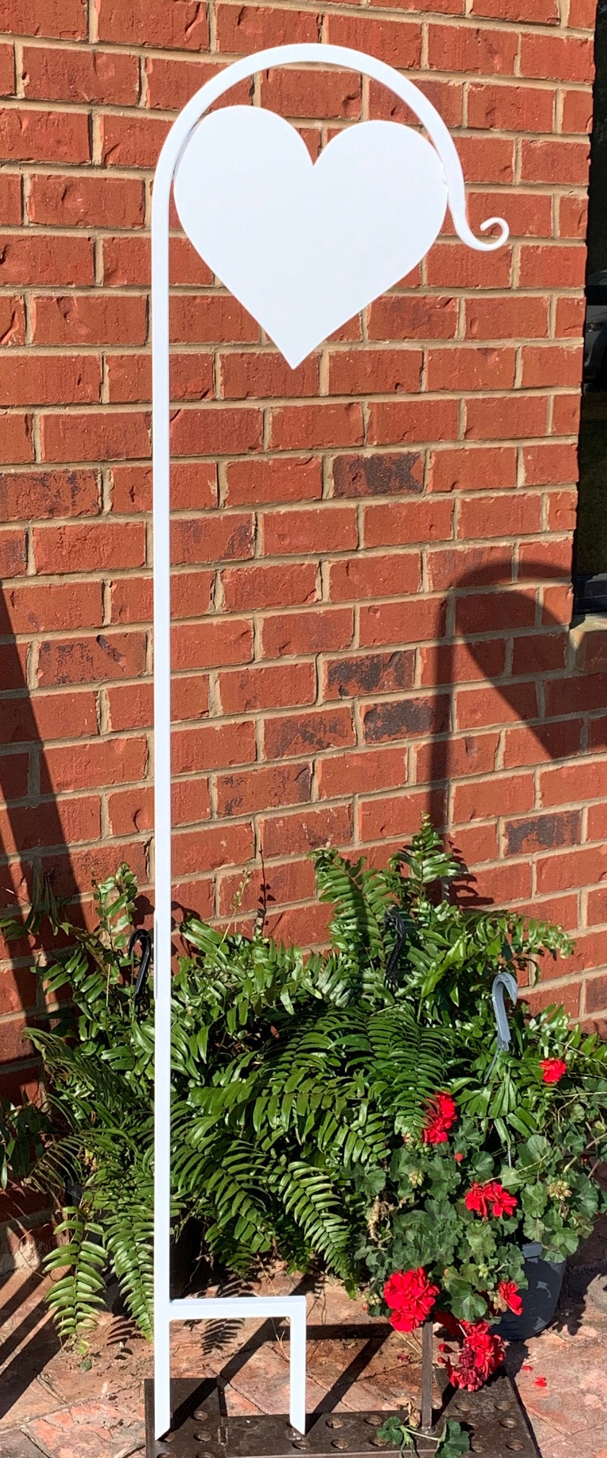 Heart Shepherd Hook with or without Customizable Message Etsy