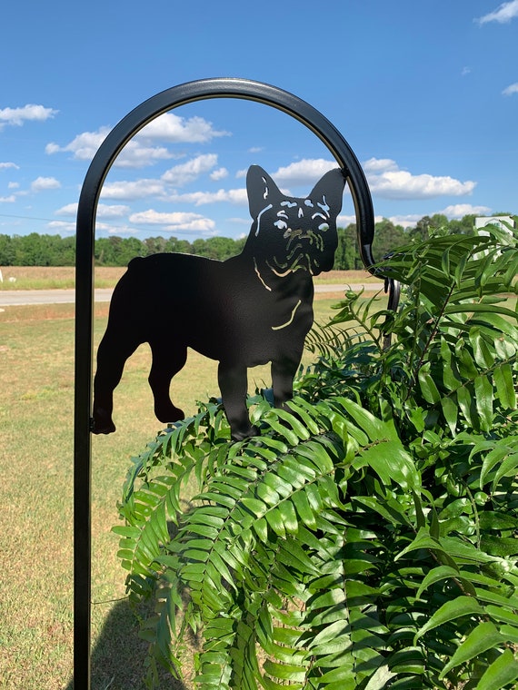 French Bull Dog Plant Hanger-metal SHEPHERD HOOK 60" Bird Feeder Hook Wind  Chimes Holder- Your Color Choice-four Display Options - Etsy