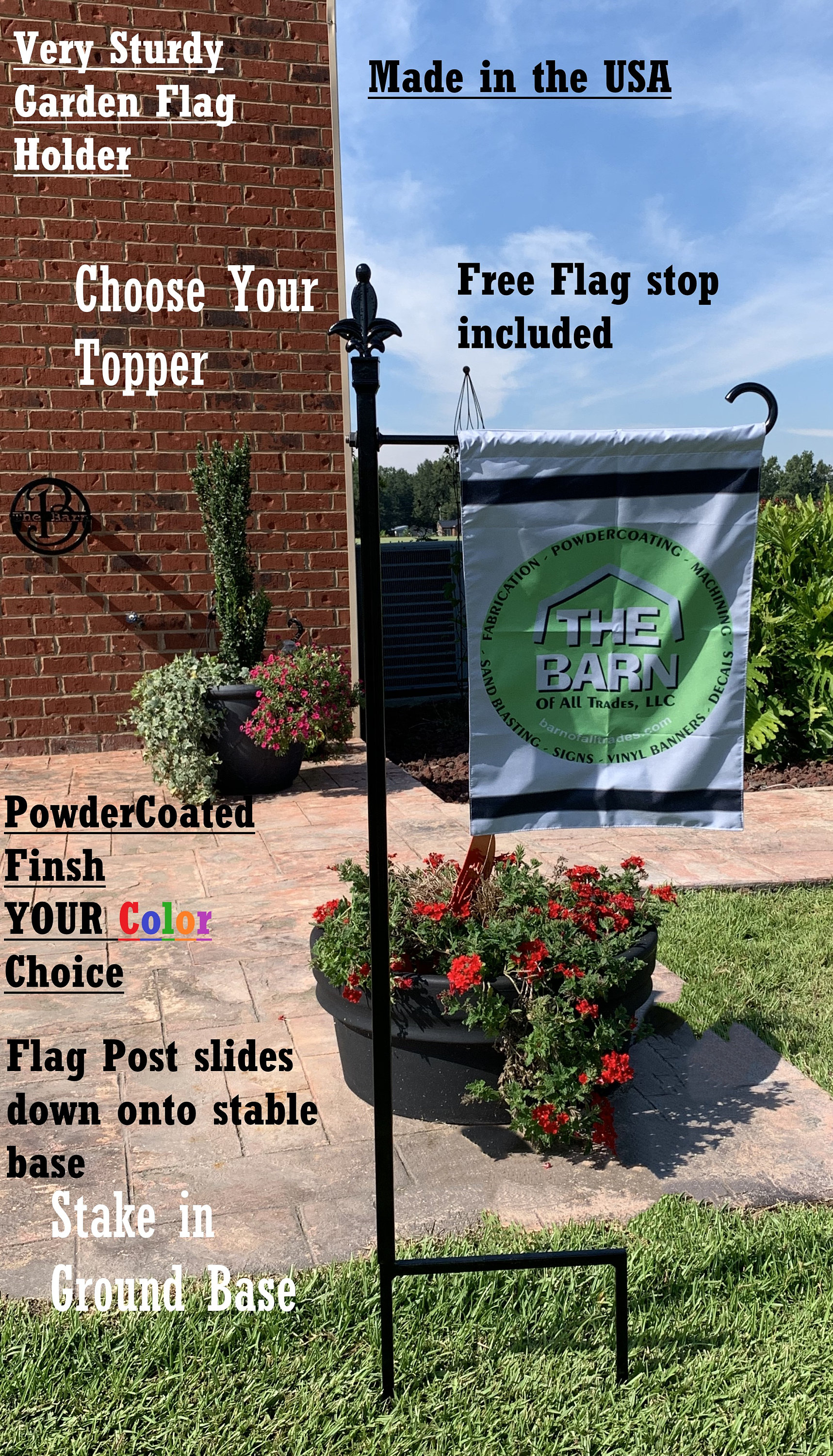Garden Flag Stake - Etsy