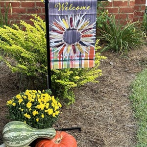 Very Sturdy 15"W Garden Flag Holder-Display your flags with style- Your color choice-Powder Coated Finish-Bolt on Base or Stake in Ground