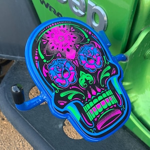 Foot Pegs Pair of Colorful Sugar Skulls, Your Color Choice