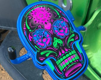 Foot Pegs Pair of Colorful Sugar Skulls, Your Color Choice